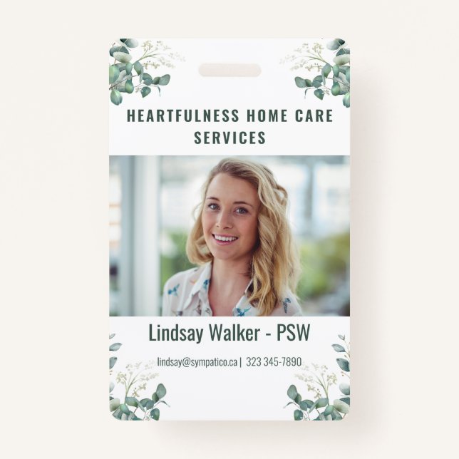 Eucalyptus Style  ID Badge (Front)