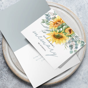 Eucalyptus Sunflower Eternal Memory Sympathy  Card