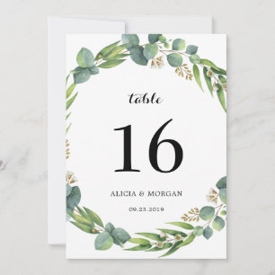 Eucalyptus table number