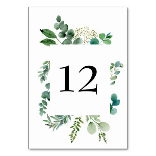Eucalyptus Table Number 12 Weddings