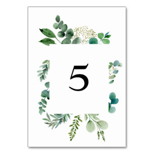 Eucalyptus Table Number 5 Weddings