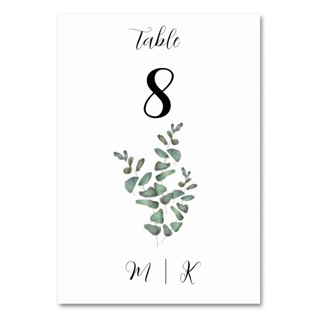 Eucalyptus Table Number Card | Wedding (Creator Uploaded)