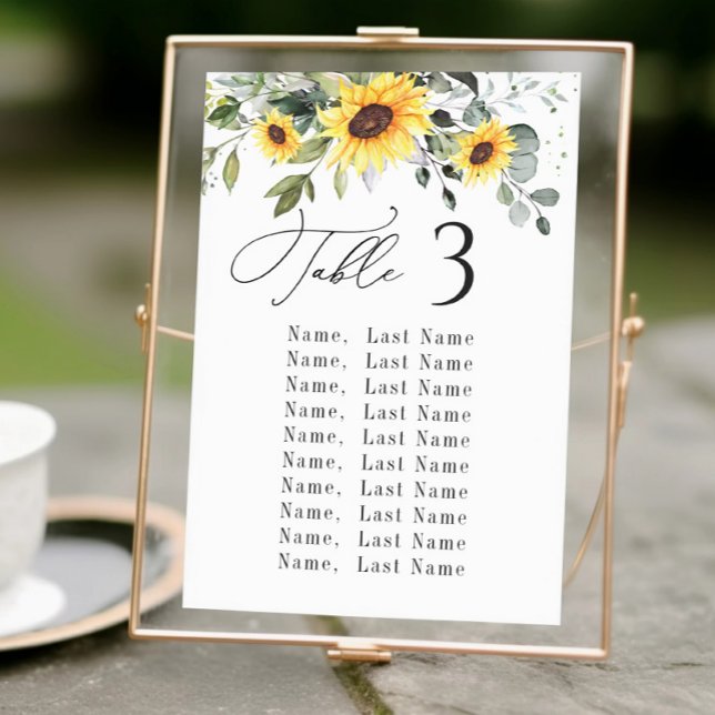 Eucalyptus Table Number Name Seating Chart Cards (Creator Uploaded)