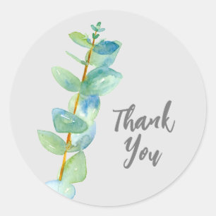 Eucalyptus Thank You Herb Business  Classic Round Sticker