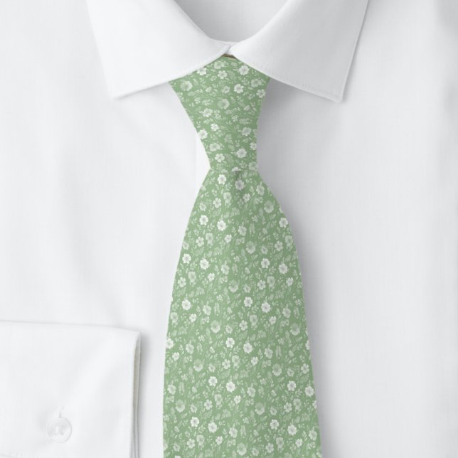 Eucalyptus Tiny Flowers Tie (Creator Uploaded)