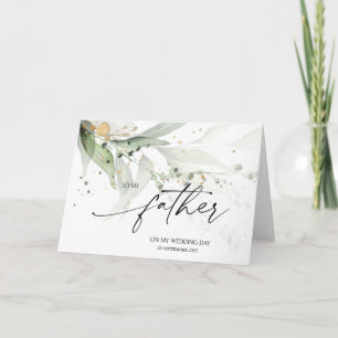 Eucalyptus To My Father Wedding Day Brides Dad Card