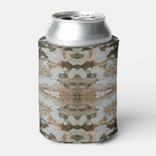 Eucalyptus Tree Bark Photo Closeup With Pattern Can Cooler