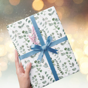 Eucalyptus Tropical Green Leaves Pattern Wrapping Paper