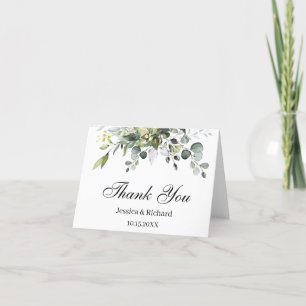 Eucalyptus Watercolor Folding Thank You Card