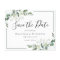 Eucalyptus Watercolor Wedding Save The Date