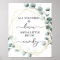 Eucalyptus Wedding Candy Bar Sign