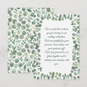 Eucalyptus Wedding Card