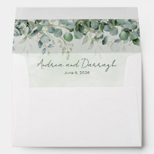 Eucalyptus Wedding Envelopes 1001A