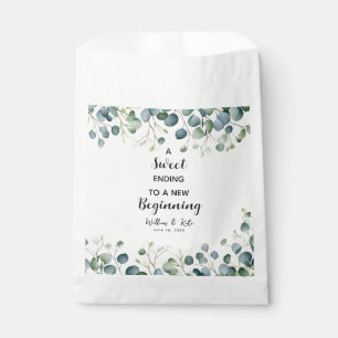 Eucalyptus Wedding Favour Bag Sweet Ending