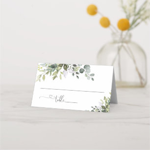 Eucalyptus Wedding Folded Place Card