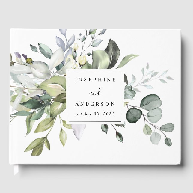 Eucalyptus Wedding Guest Book (Front)