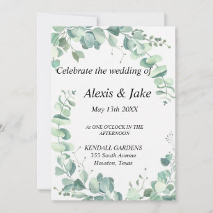 Eucalyptus Wedding Invitation 