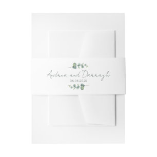 Eucalyptus Wedding Invitation Belly Band 1001A