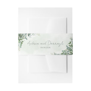 Eucalyptus Wedding Invitation Belly Band 1001A