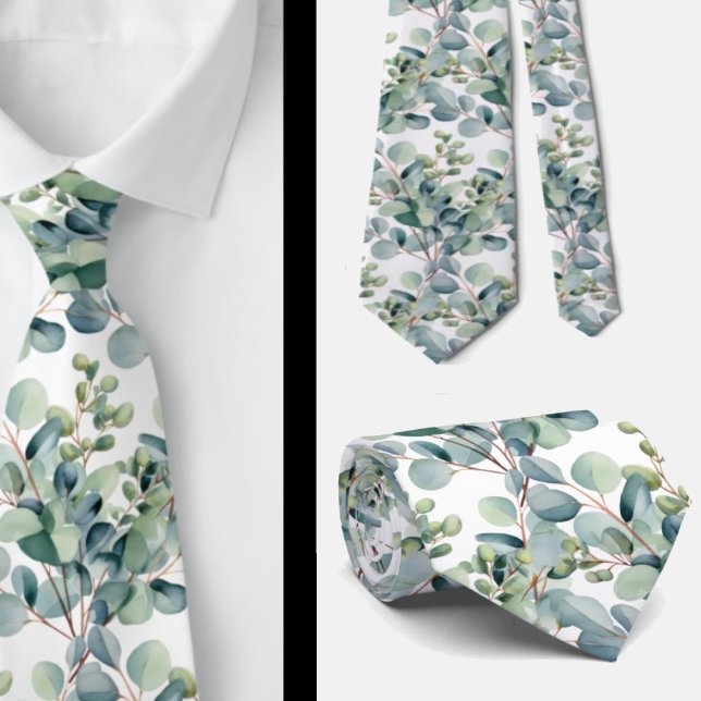 Eucalyptus Wedding Neck Tie (Creator Uploaded)