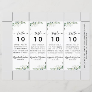 Eucalyptus Wedding Photo Booth Table No Template