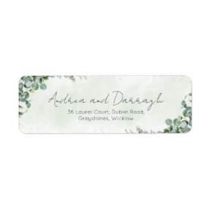 Eucalyptus Wedding Return Address Labels 1001