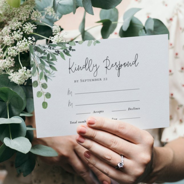Eucalyptus Wedding RSVP Card (Creator Uploaded)