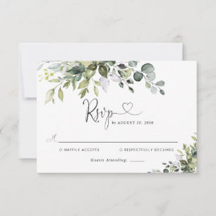 Eucalyptus Wedding RSVP Card