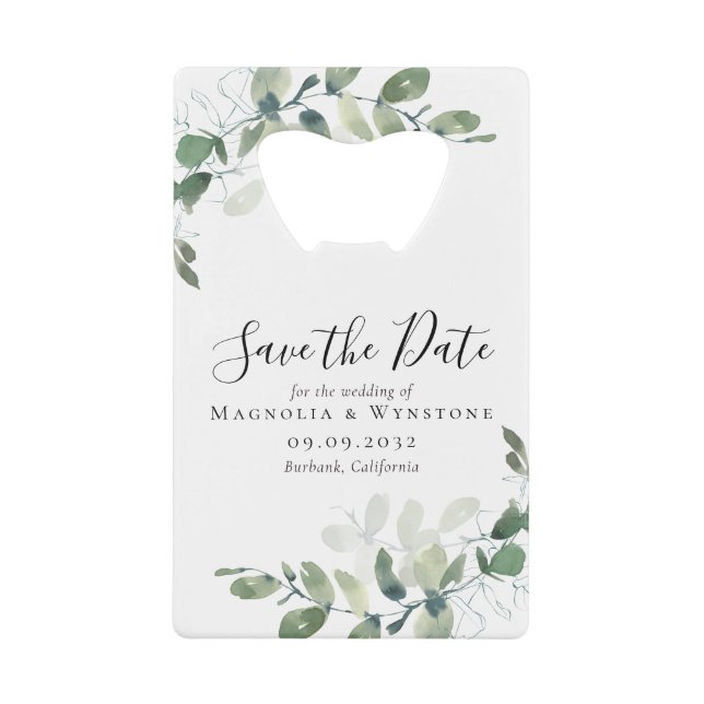 Eucalyptus Wedding Save The Date (Front)