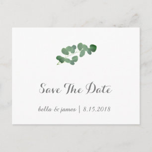 Eucalyptus Wedding Save The Date Postcards