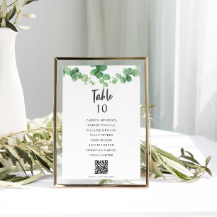 Eucalyptus Wedding Seating Chart QR Code