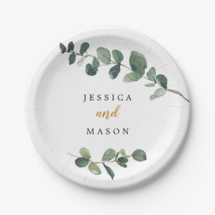 Eucalyptus Wedding Shower Paper Plate