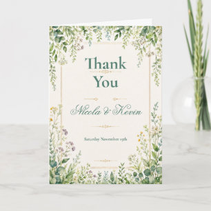 Eucalyptus Wedding Thank You Card