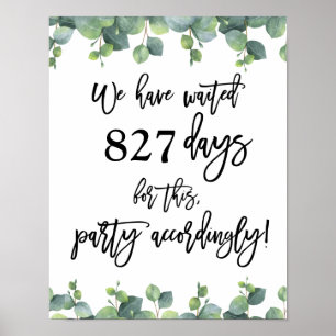 Eucalyptus Wedding We Have Waited Poster