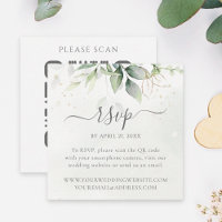 Eucalyptus Wedding Website QR Code RSVP