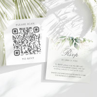 Eucalyptus Wedding Website QR Code RSVP