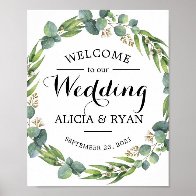 Eucalyptus welcome sign (Front)