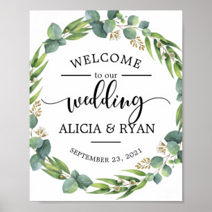 Eucalyptus welcome sign