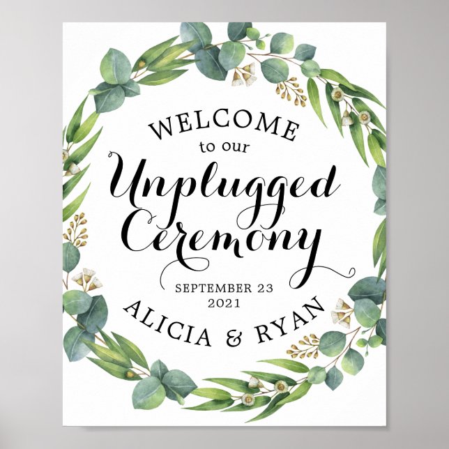 Eucalyptus welcome sign (Front)