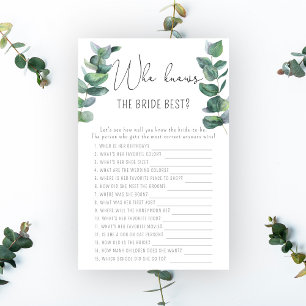 Eucalyptus - Who knows the bride best game