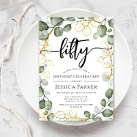 Eucalyptus Wreath 50th Birthday Party