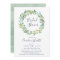 Eucalyptus Wreath Bridal Shower Invitation