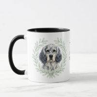 Eucalyptus Wreath English Setter Dog Monogram
