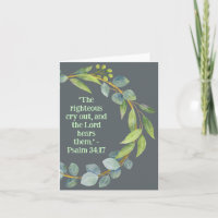 Eucalyptus Wreath Joyful Blessings Religious Blank