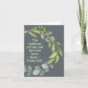Eucalyptus Wreath Joyful Blessings Religious Blank Card
