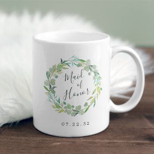 Eucalyptus Wreath Maid of Honour Coffee Mug