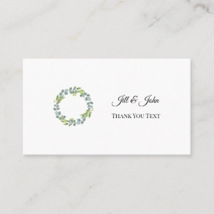 Eucalyptus Wreath Wedding Thank You Card