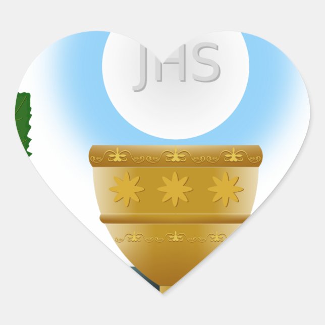 eucharist heart sticker (Front)