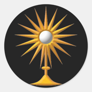 Eucharistic Monstrance Classic Round Sticker