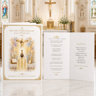 Eucharistic Priesthood Ordination Catholic Bless Card